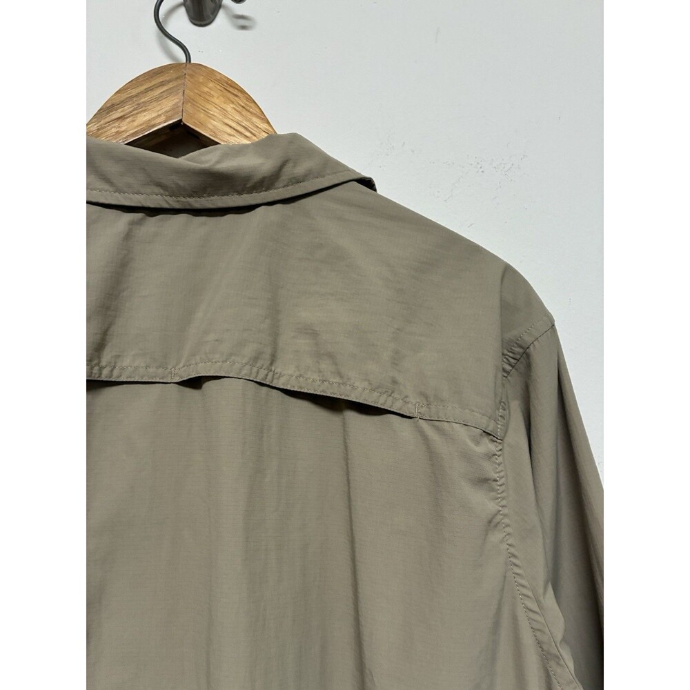 Eddie Bauer Women’s XL Beige Outdoor Nylon Buttondown Long Sleeve Shirt - Picture 11 of 12